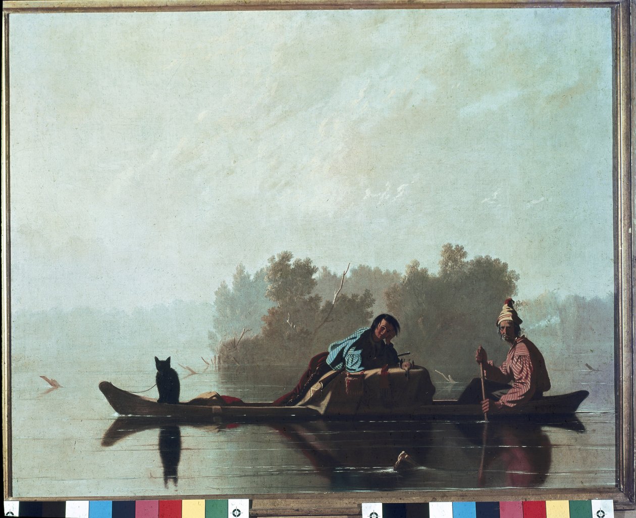 Missouri Nehri boyunca inen kürk tüccarları by George Caleb Bingham