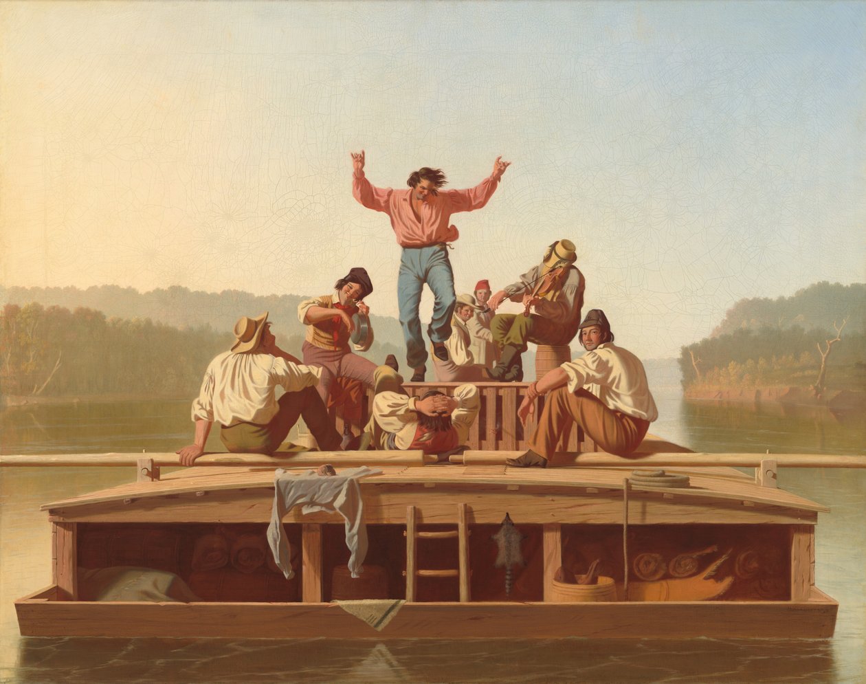 Neşeli Yassı Gemiciler, 1846. by George Caleb Bingham