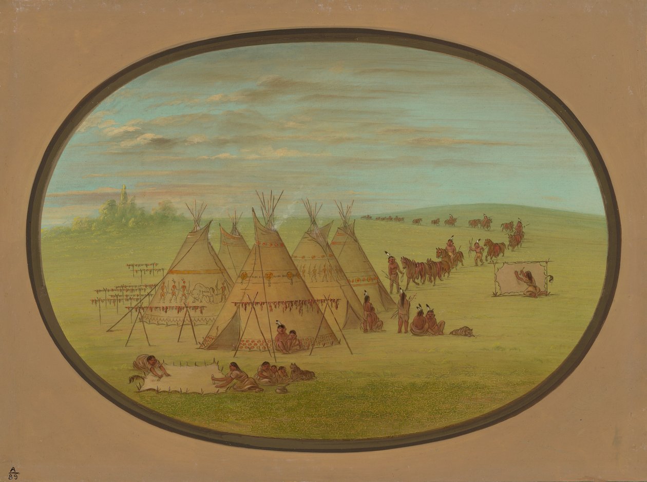 Küçük Bir Siyu Köyü, 18611869. by George Catlin