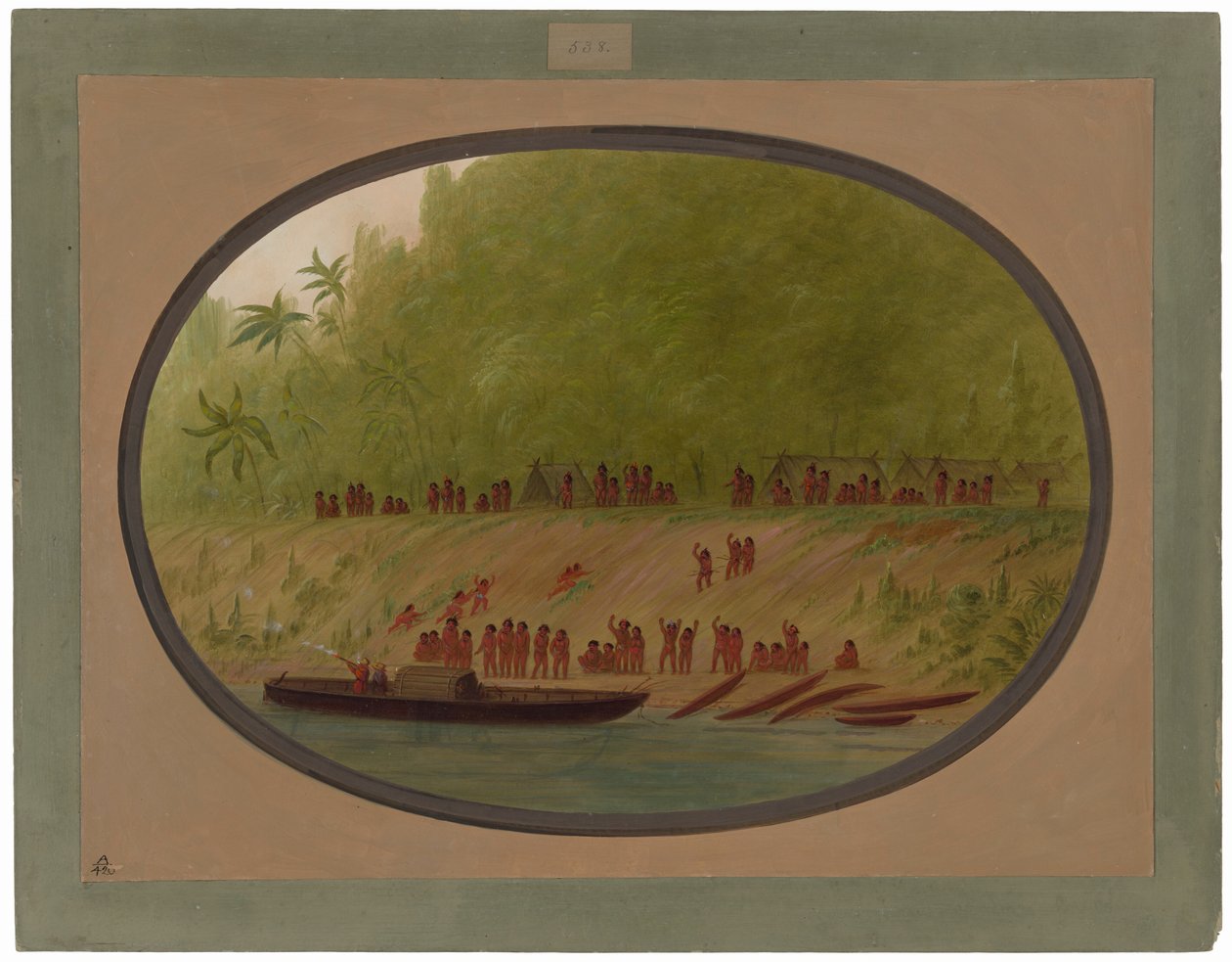 Küçük Bir Orejona Köyü by George Catlin