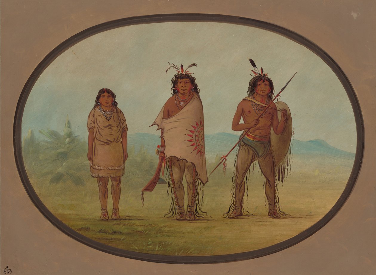 Bir Yuma Şefi, Kızı ve Bir Savaşçı, 18551869. by George Catlin