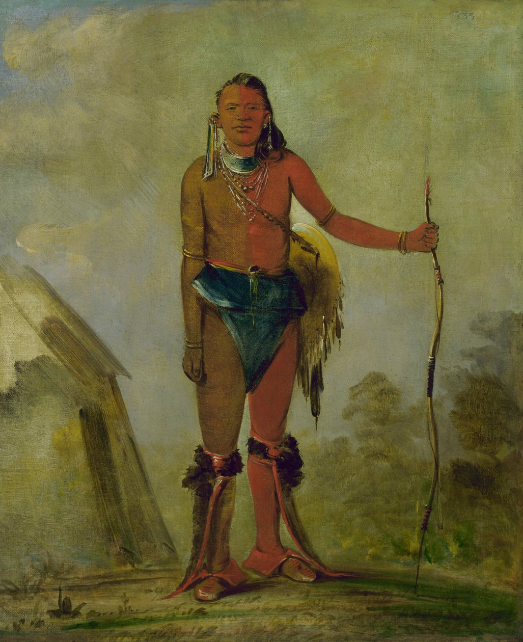 Aih-no-wa, The Fire, Fox Medicine Man, 1835. by George Catlin