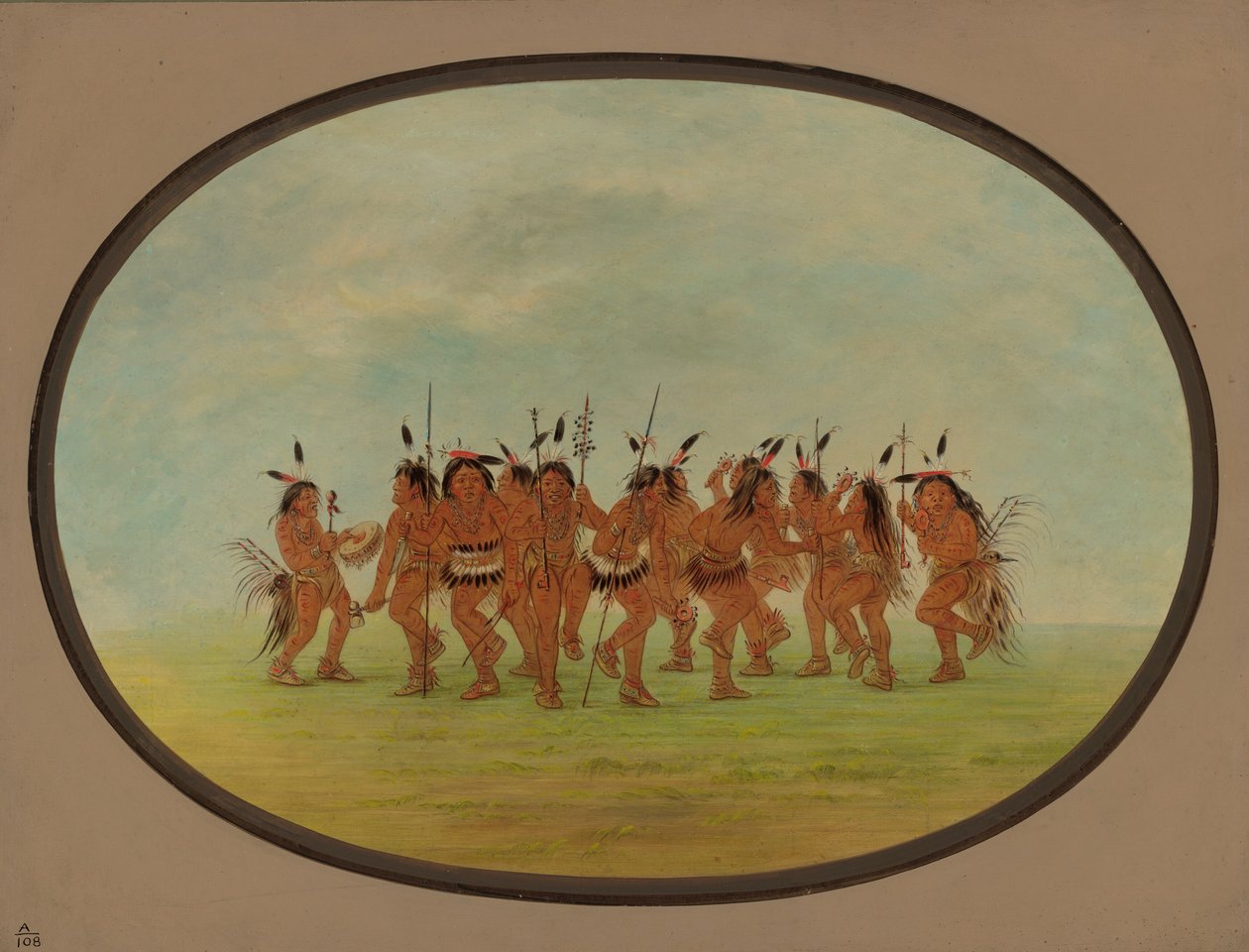Eğlenceli Dans - Sioux, 18611869. by George Catlin