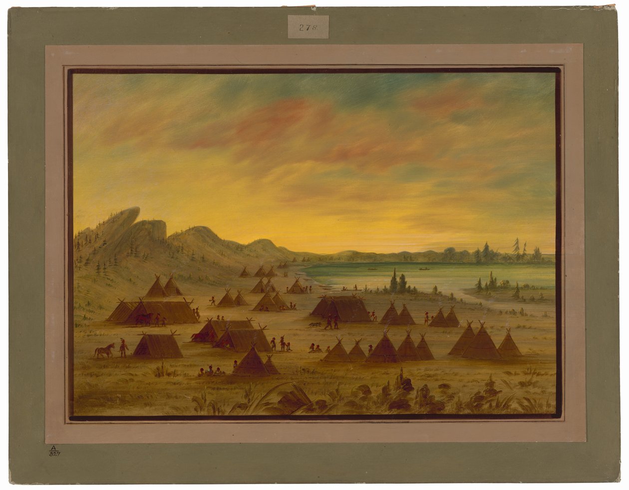 Bir Apaçi Köyü by George Catlin
