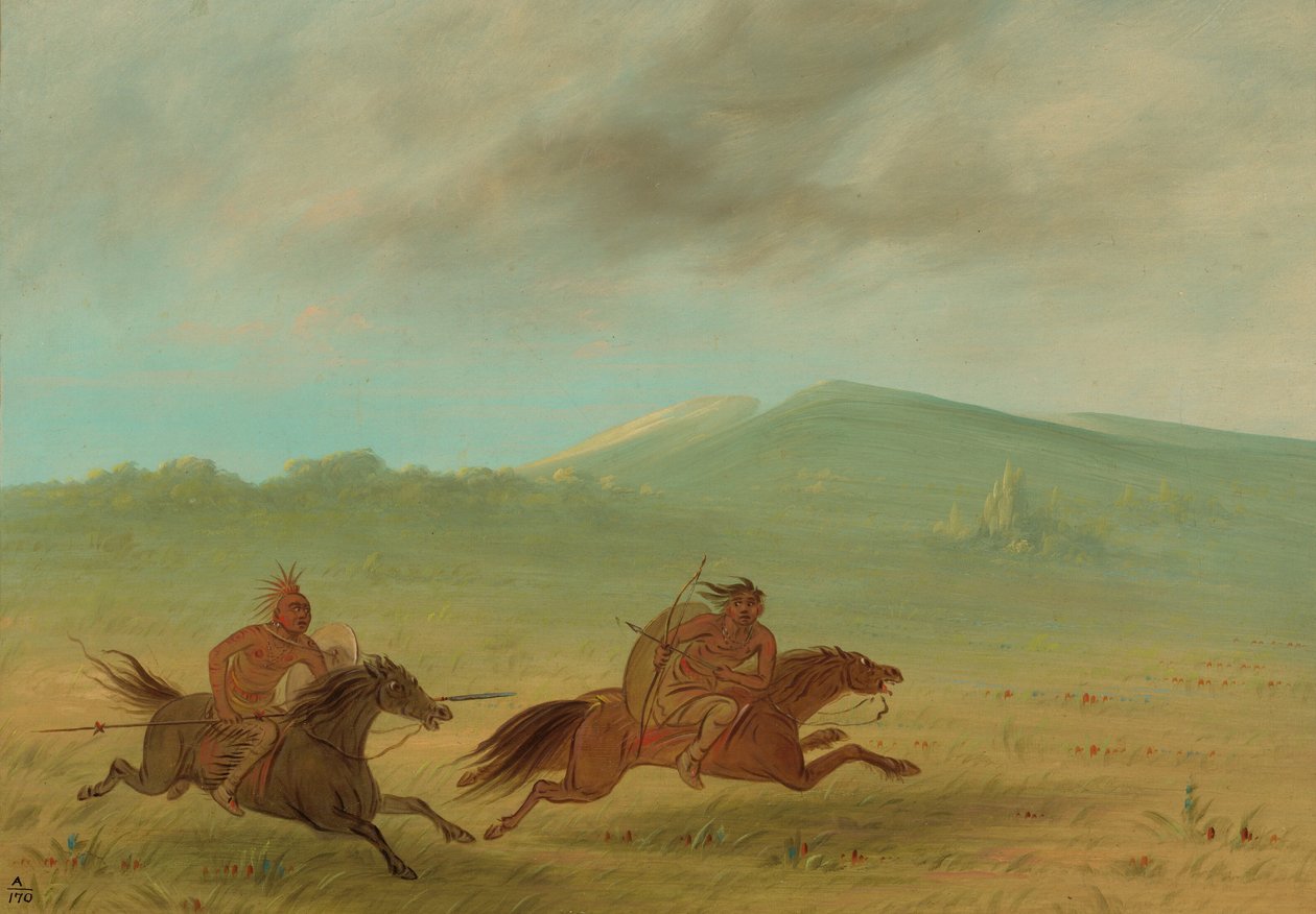 Camanchee Peşinde Osage Kızılderili, 18611869. by George Catlin