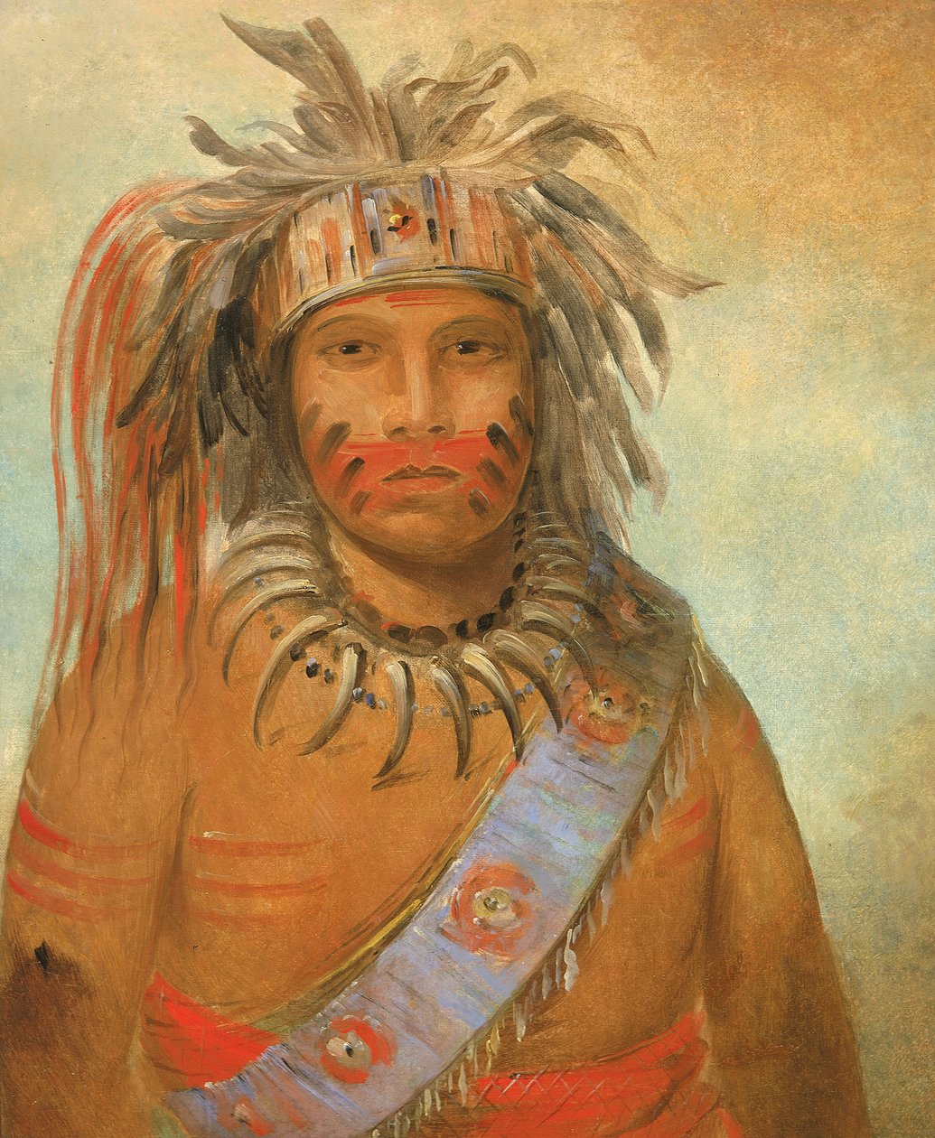 Au-nim-muck-kwa-um, Tempest Bird, 1845. by George Catlin