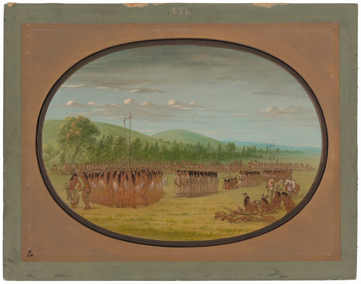 Top Oynama Dansı - Choctaw by George Catlin