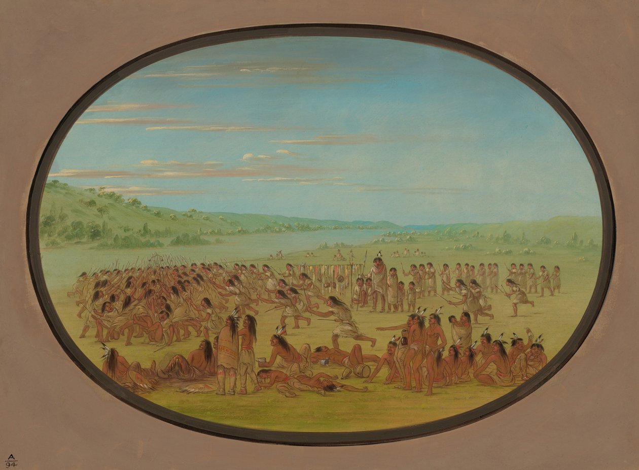 Kadınların Top Oyunu - Sioux, 18611869. by George Catlin