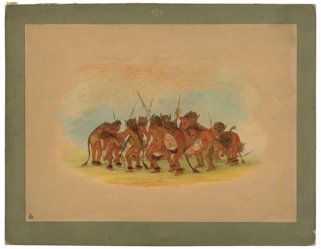 Bufalo Dansı - Mandan by George Catlin