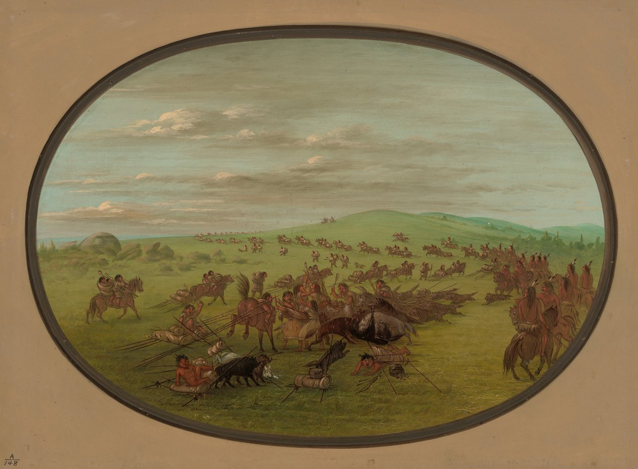 Camanchees Hareketli, 18611869. by George Catlin