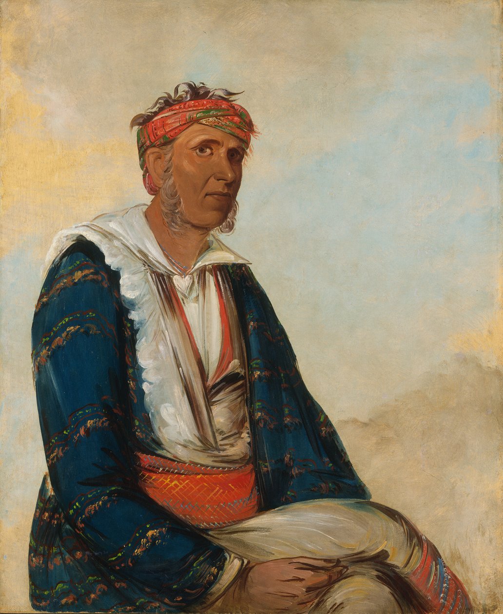 Cól-lee, bir grup şefi, 1834. by George Catlin