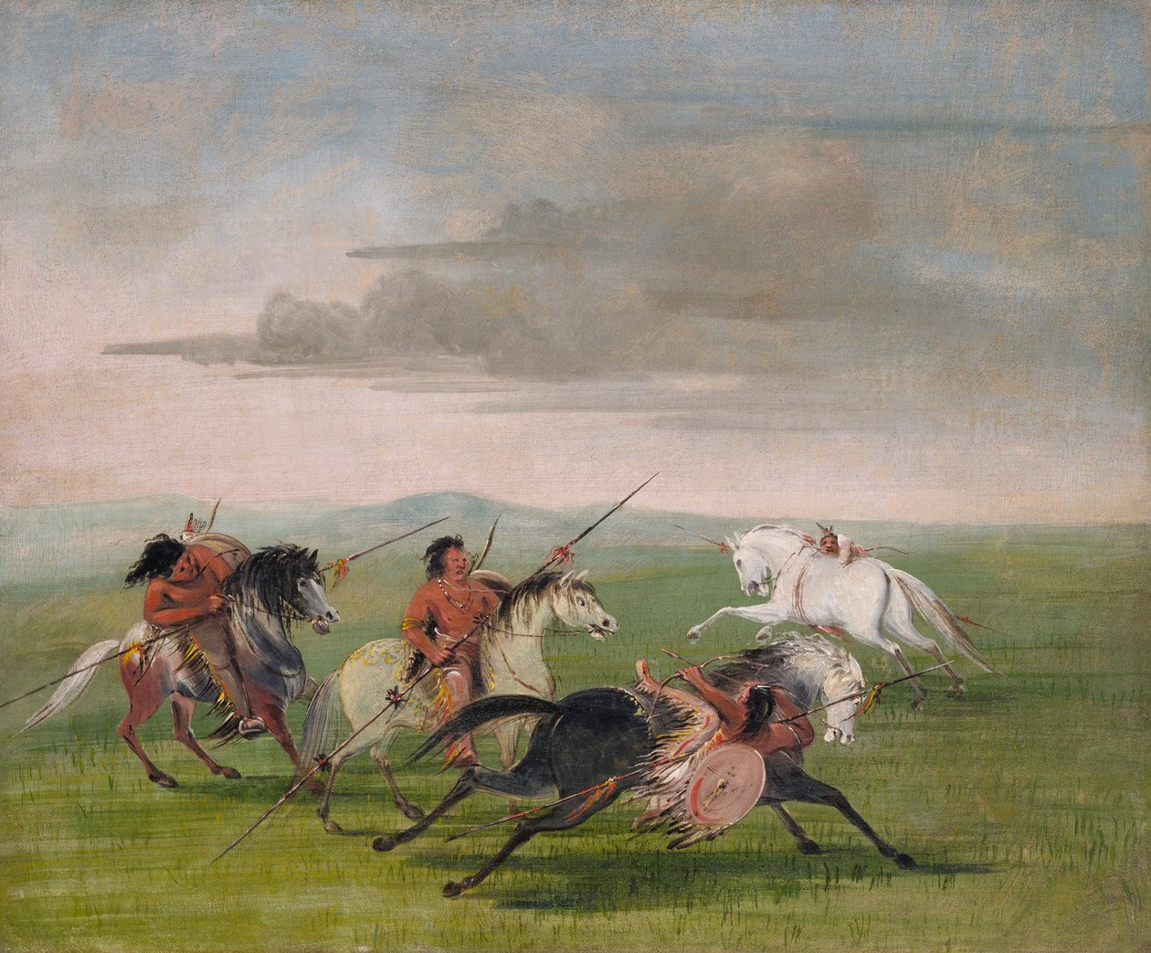 Biniciliğin Komançi Başarıları, 1834-35 by George Catlin