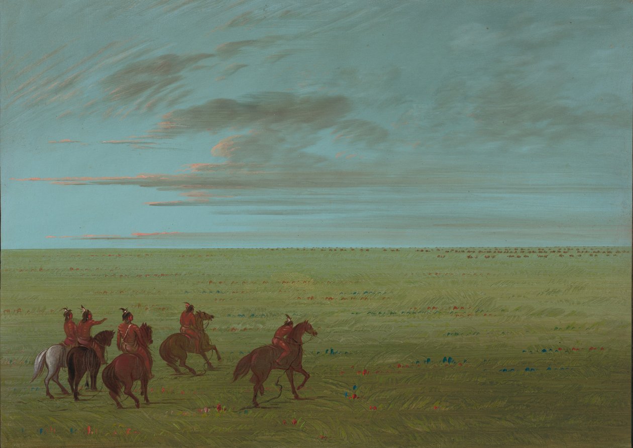 Connibos Vahşi Atlar İçin Başlıyor, 18541869. by George Catlin
