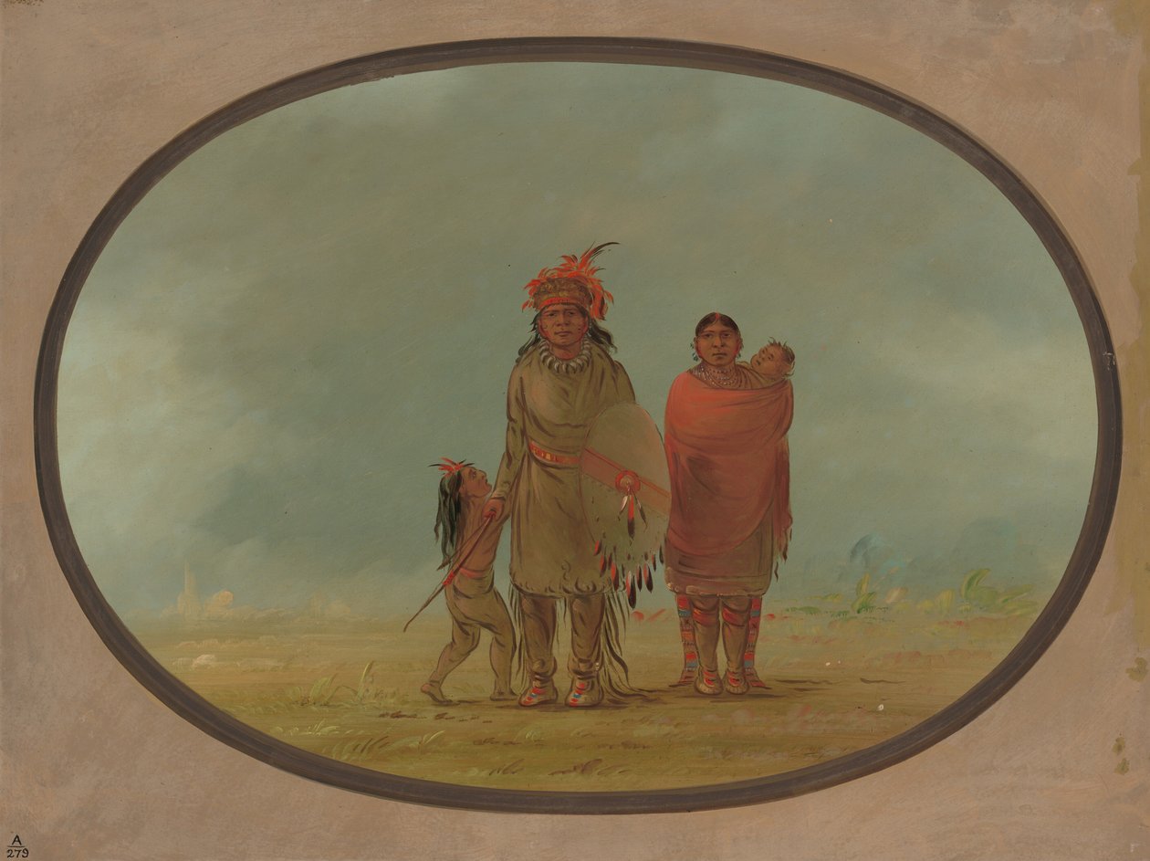 Bakır Şef, Karısı ve Çocukları, 18551869. by George Catlin