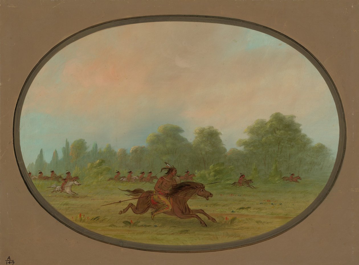 Bir Komançi Savaşı Partisinin Kirlenmesi, 18611869. by George Catlin