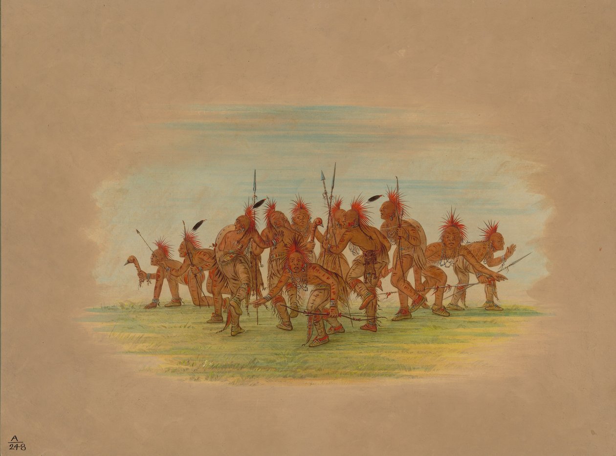 Keşif Dansı - Saukie, 1861. by George Catlin