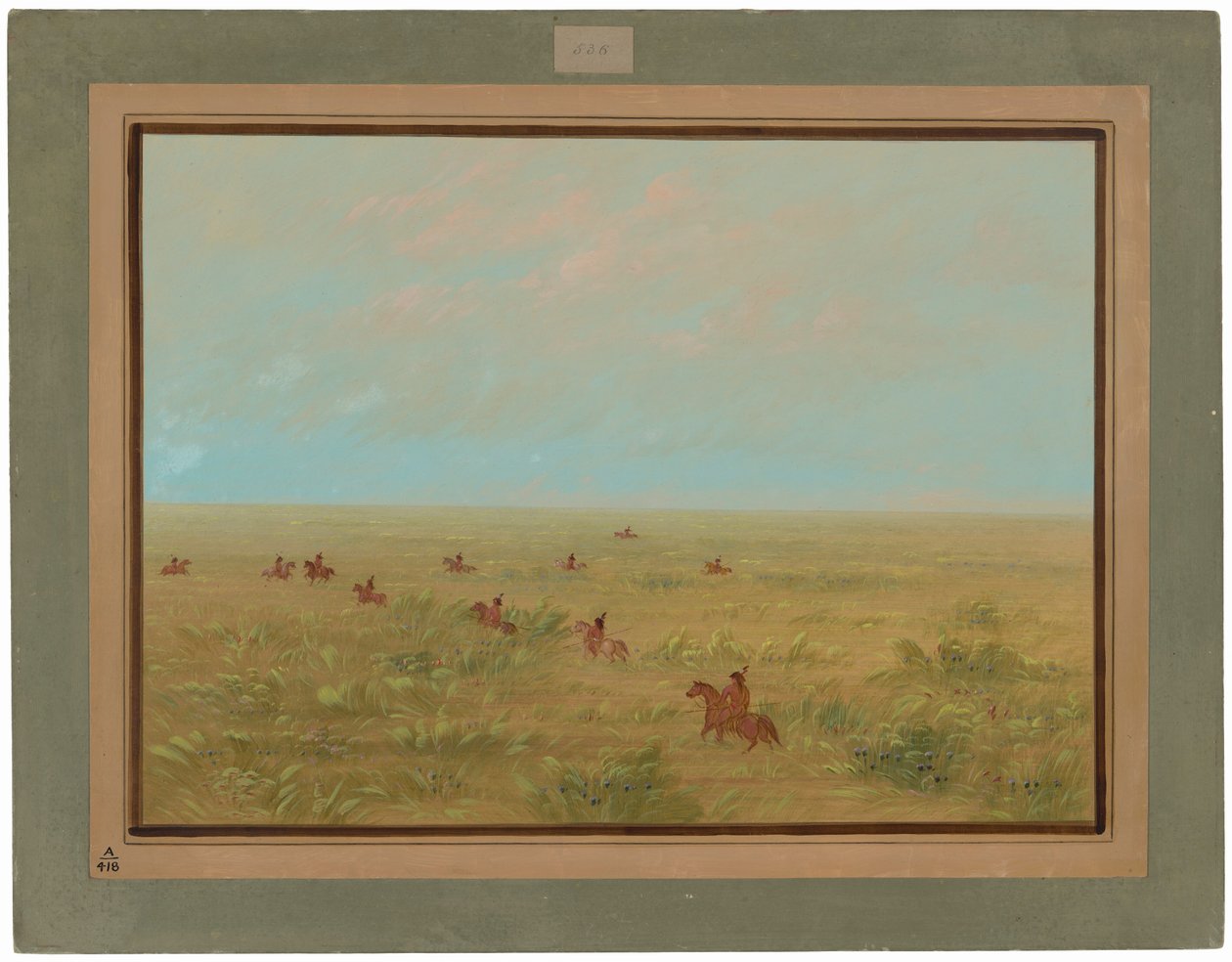 Yaban Sığırları İçin Pampaları Sürmek - Connibo by George Catlin