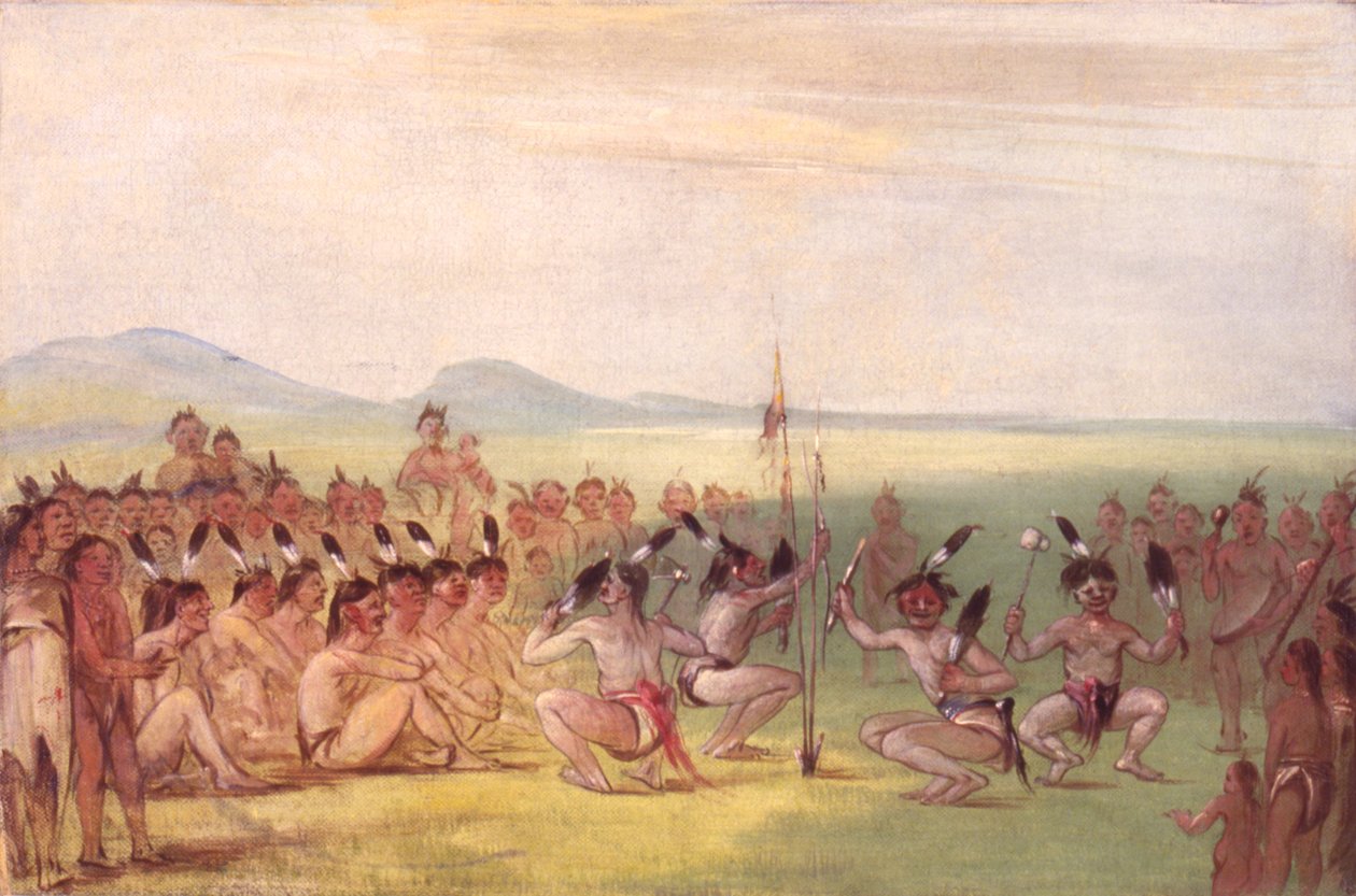 Kartal Dansı, Choctaw, 1835-1837. by George Catlin