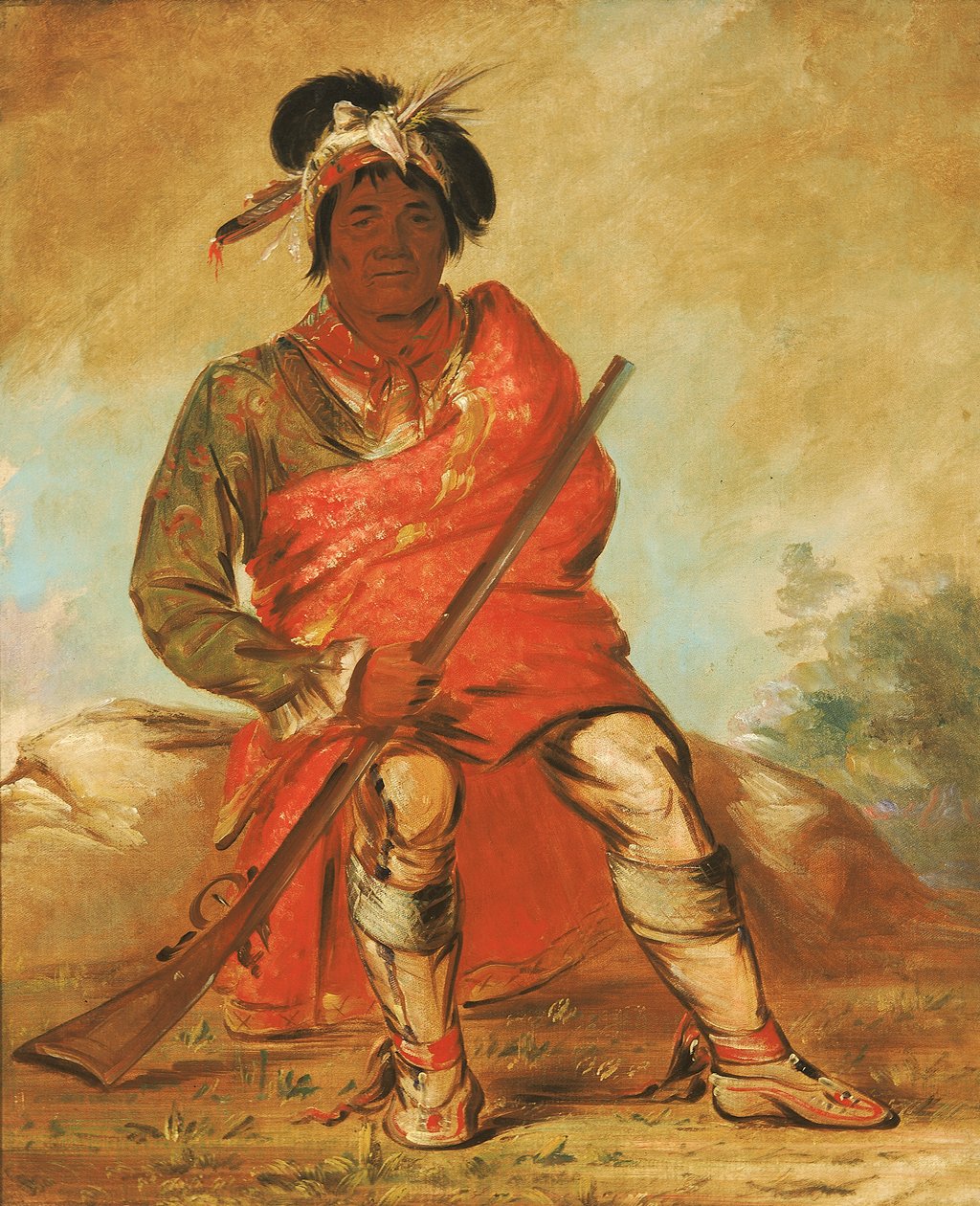 Eteh-ée-fix-e-co, Kalbi Olmayan Geyik, Şef, 1838. by George Catlin