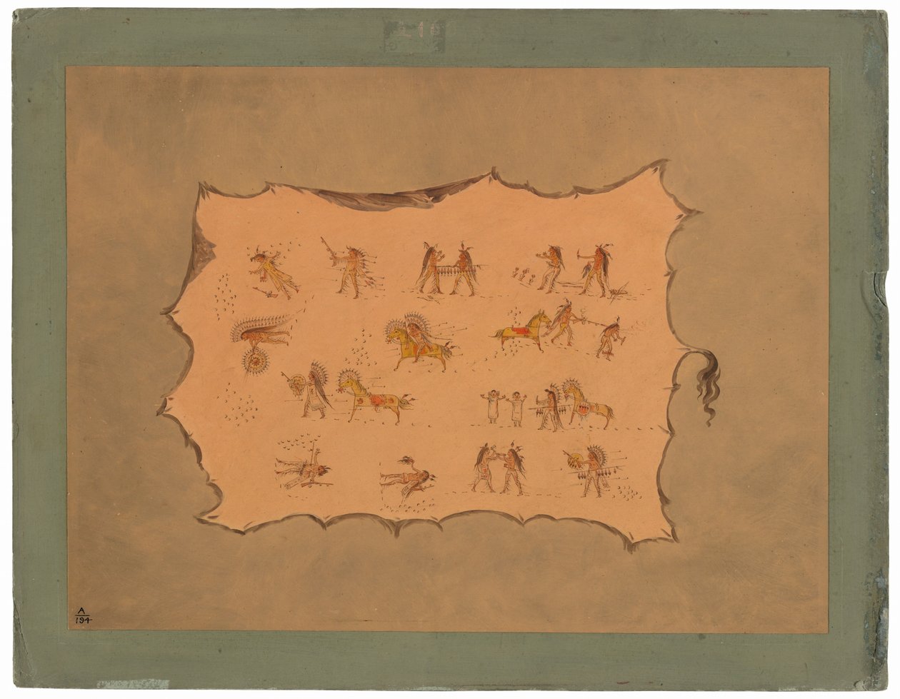 Mah-to-toh-pa Cüppesinin tıpkıbasımı - Mandan by George Catlin