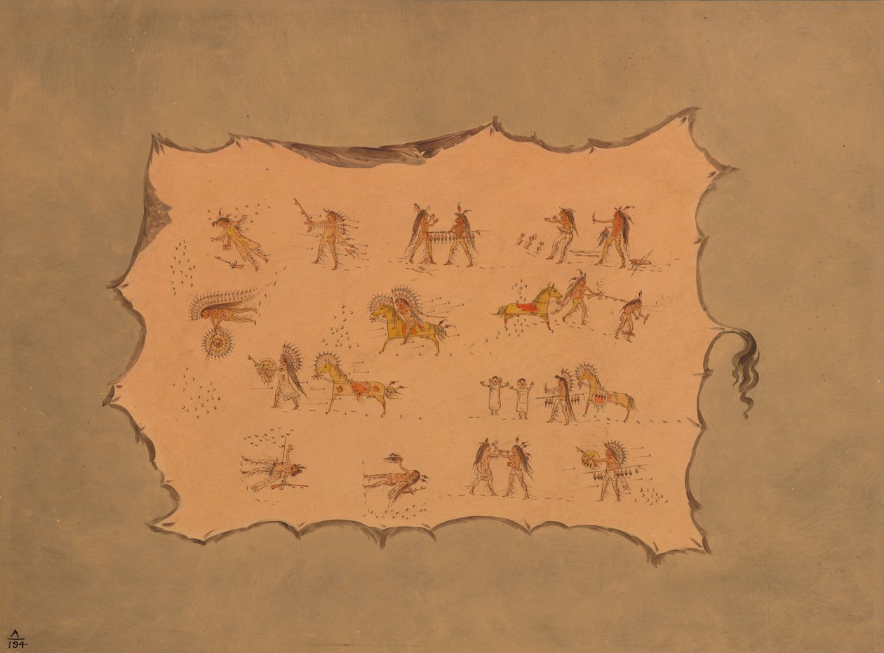 Mah-to-toh-pa Cüppesinin tıpkıbasımı - Mandan, 18611869. by George Catlin