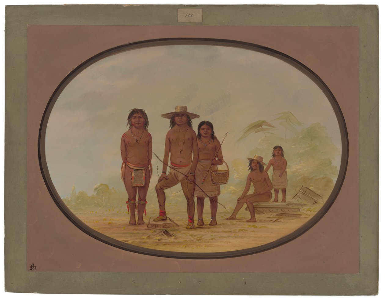 Beş Maya Kızılderili by George Catlin