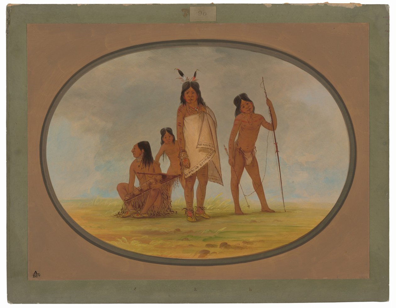 Dört Yassı Kızılderili by George Catlin