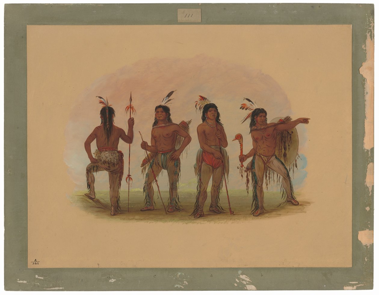 Dört Navaho Savaşçısı by George Catlin