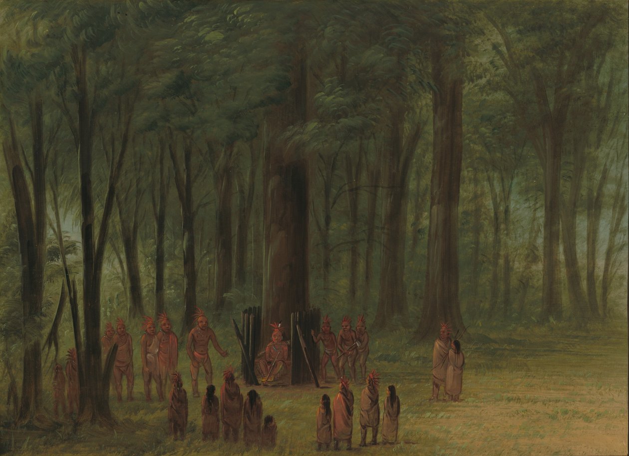 Kara Şahin'in Cenazesi - Saukie, 18611869. by George Catlin