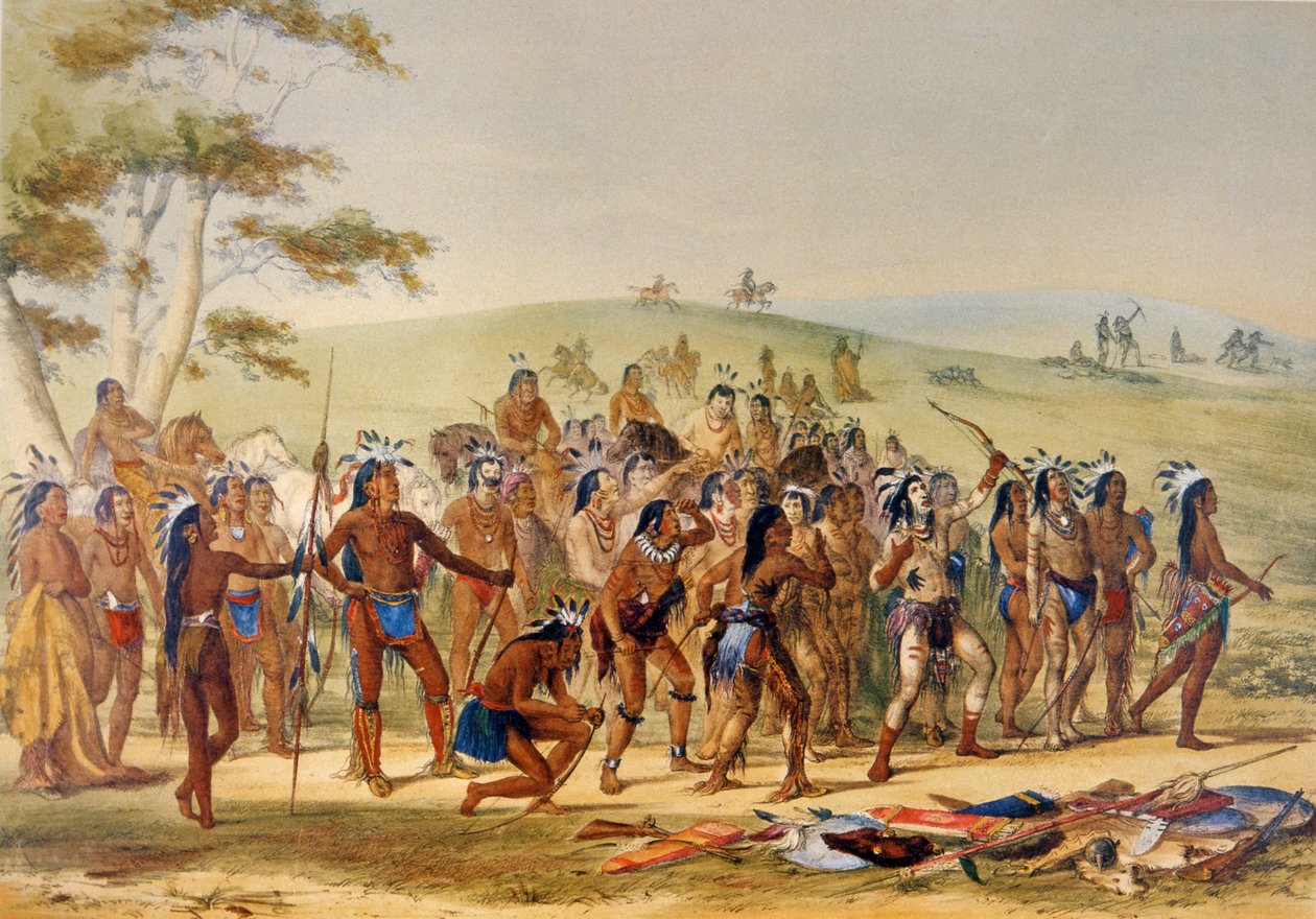 Ok Oyunu (renkli taş) by George Catlin