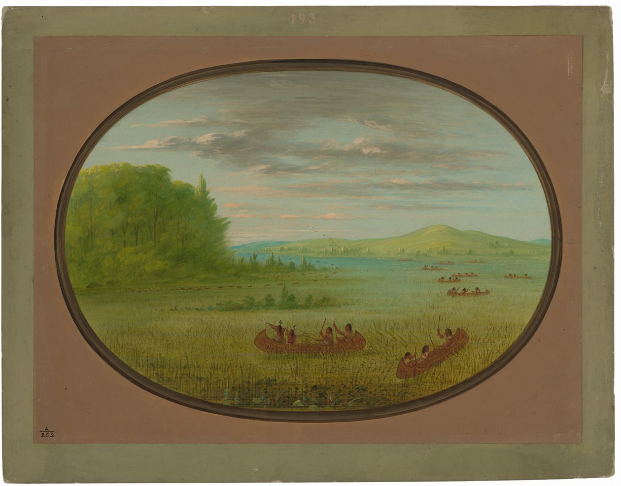 Yabani Pirinç Toplama - Winnebago by George Catlin