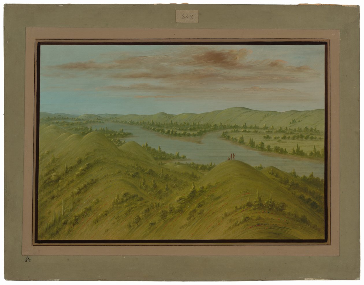 Grassy Bluffs, Yukarı Missouri by George Catlin