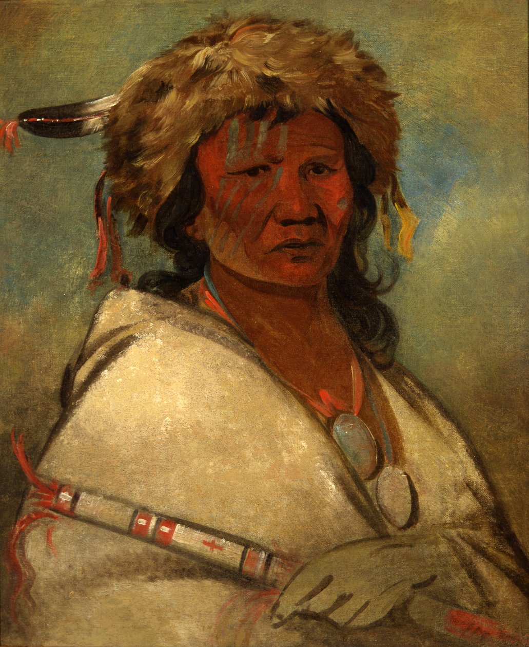 Büyük Kahraman, bir şef, 1845. by George Catlin