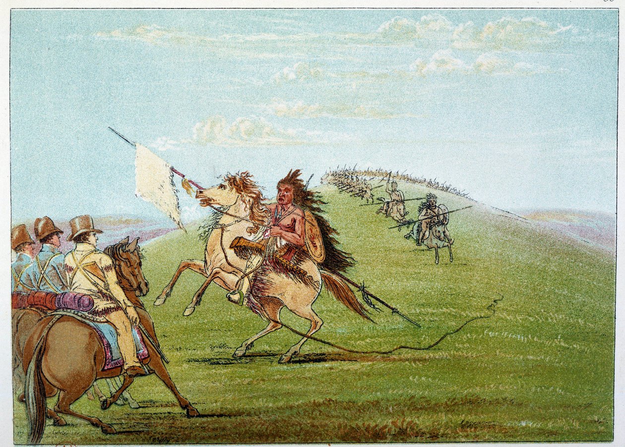 Amerika Kızılderilileri: Kızılderililer orduya karşı komuta ettiler. George Catlin