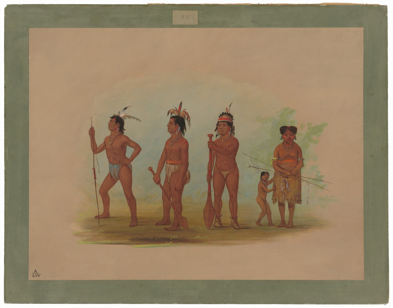 Kıvrımlı Kızılderililer by George Catlin