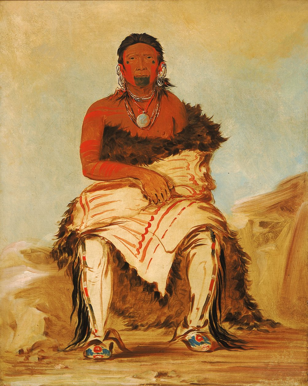 Lá-shah-le-stáw-hix, Man Chief, Cumhuriyetçi bir Pawnee, 1832. by George Catlin