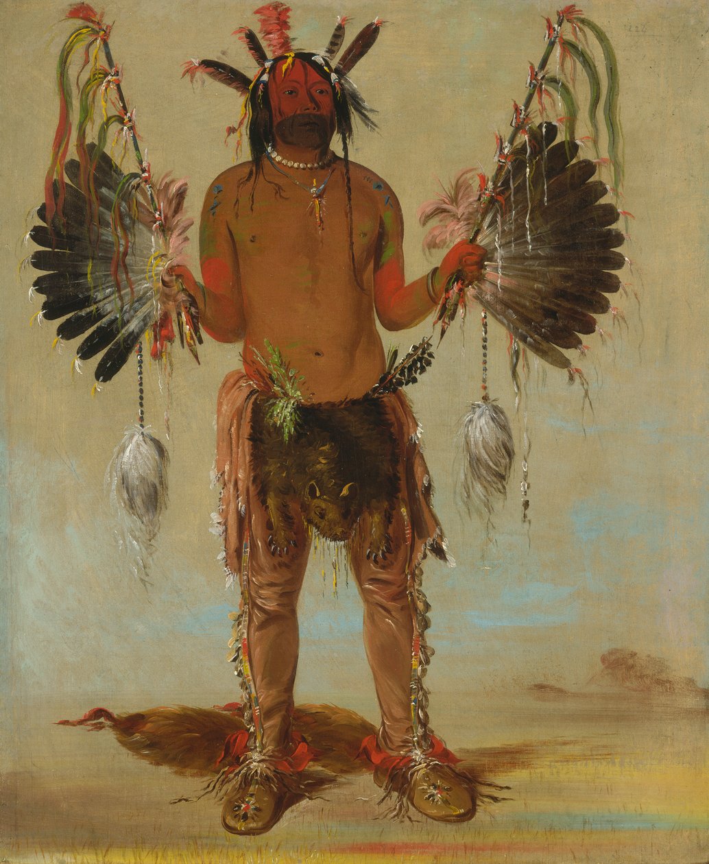 Mah-tó-he-ha, Yaşlı Ayı, Tıp Adamı, 1832. by George Catlin