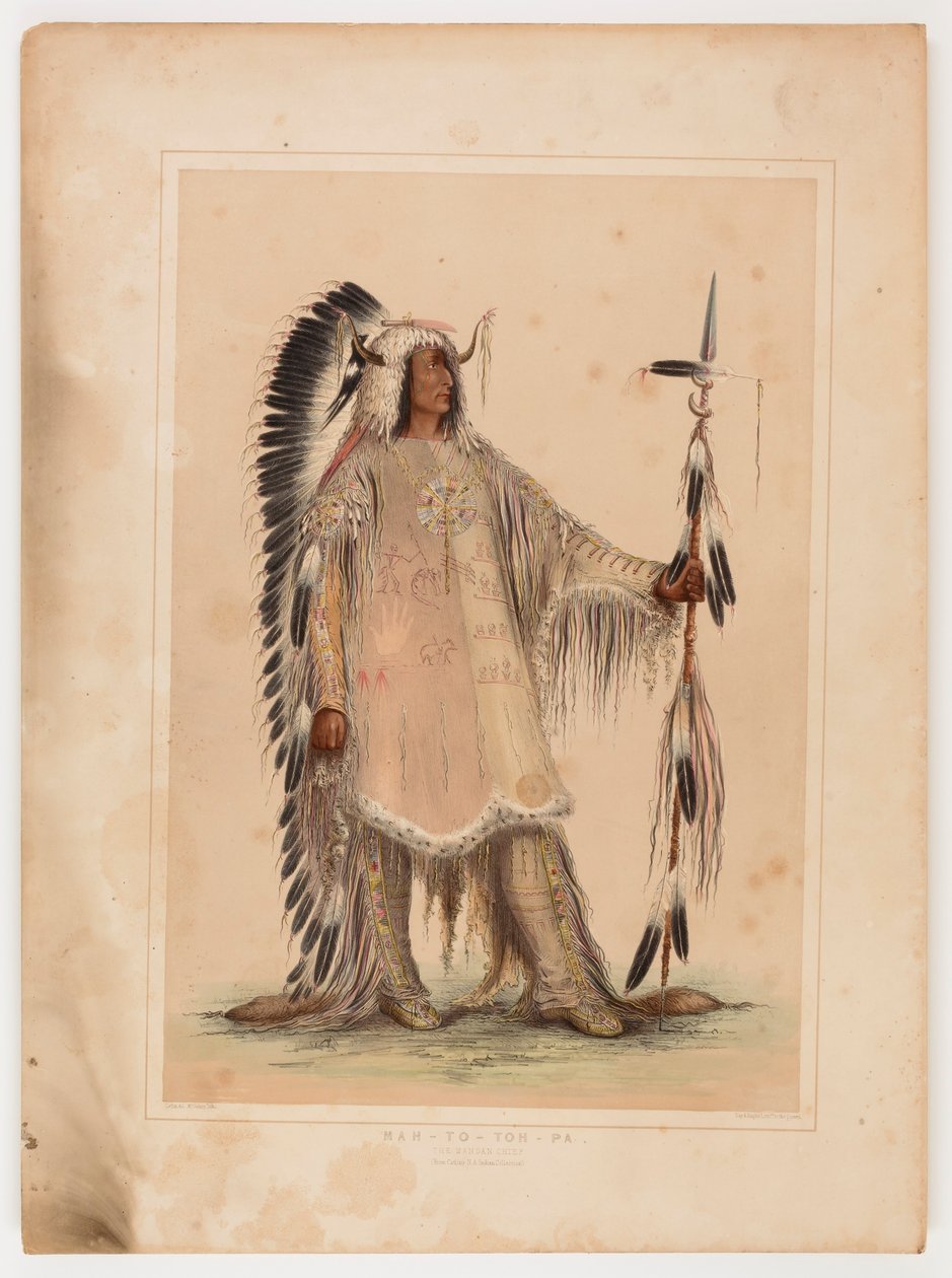 Mah-to-toh-pa, Mandan Şefi by George Catlin