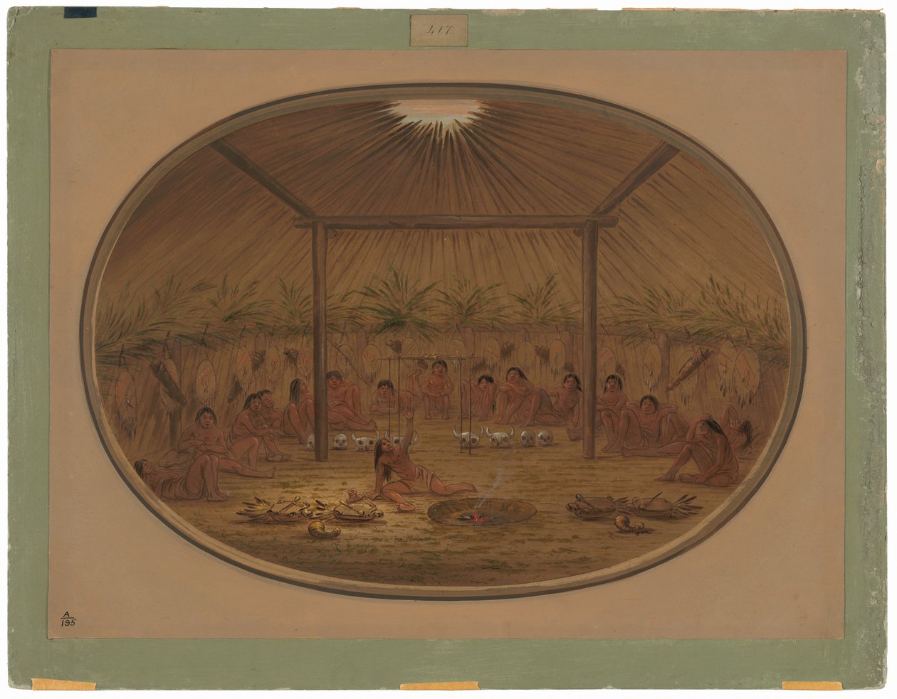 Mandan Töreni - Su Batar by George Catlin