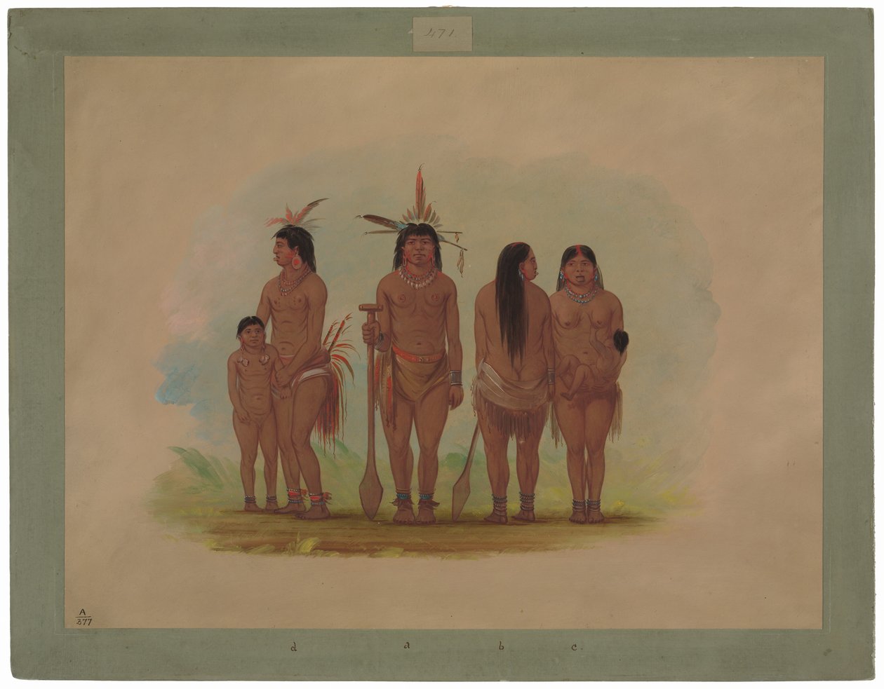 Payaguas Kabilesi Üyeleri by George Catlin