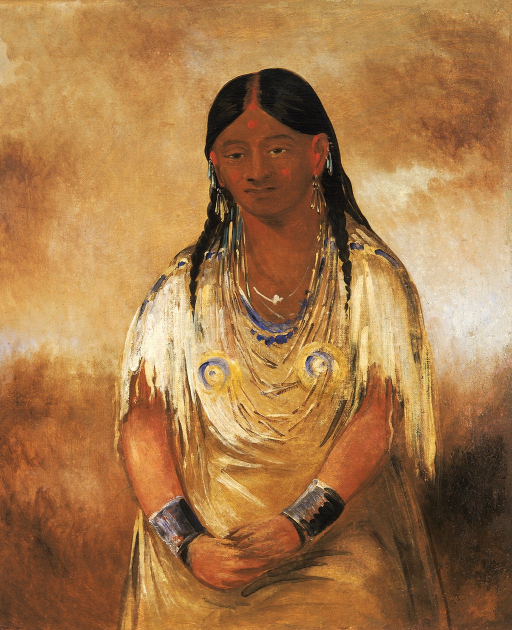 Mún-ne-o-ye, Bir Kadın, 1832. by George Catlin