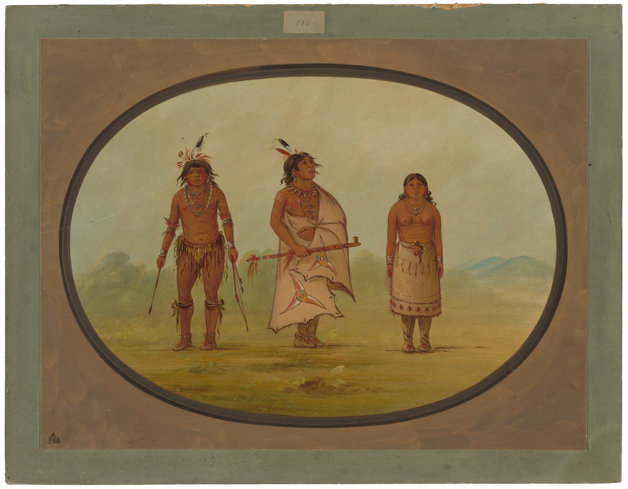 Mohave Chief, Bir Savaşçı ve Karısı by George Catlin