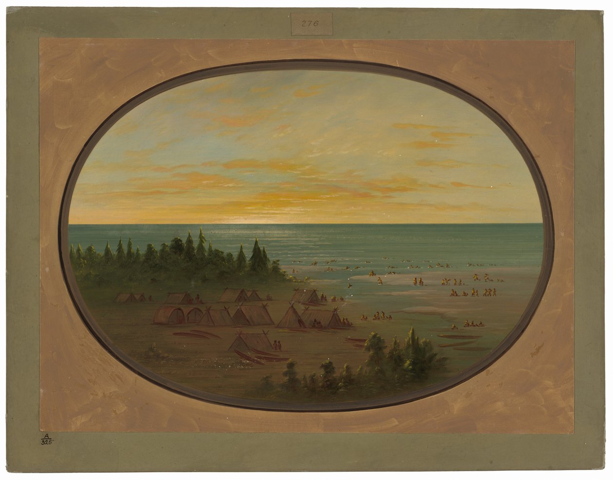 Nayas Köyü - Kızılderililer Yıkanıyor by George Catlin