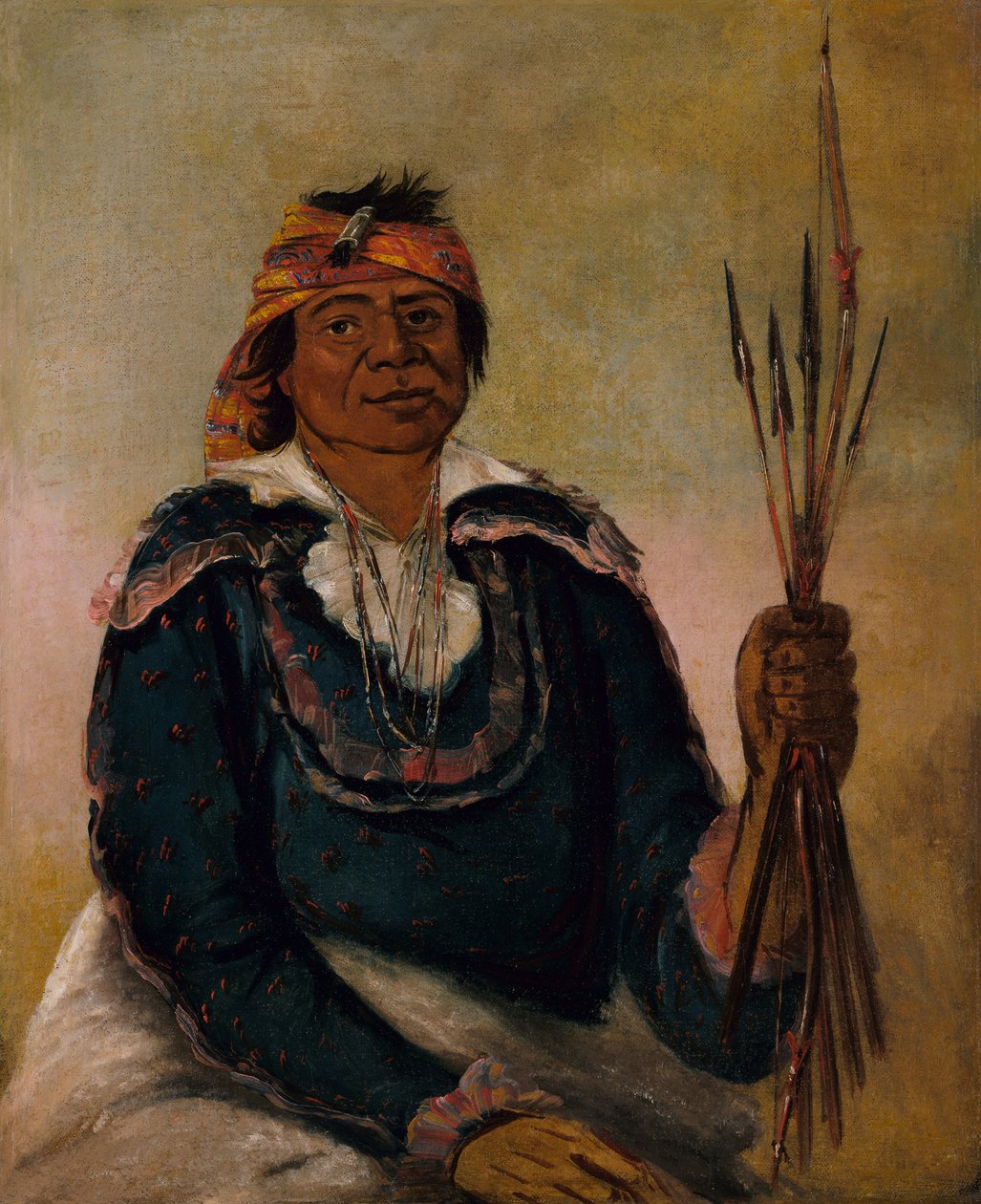 Ni-co-man, Cevap, İkinci Şef, 1830. by George Catlin