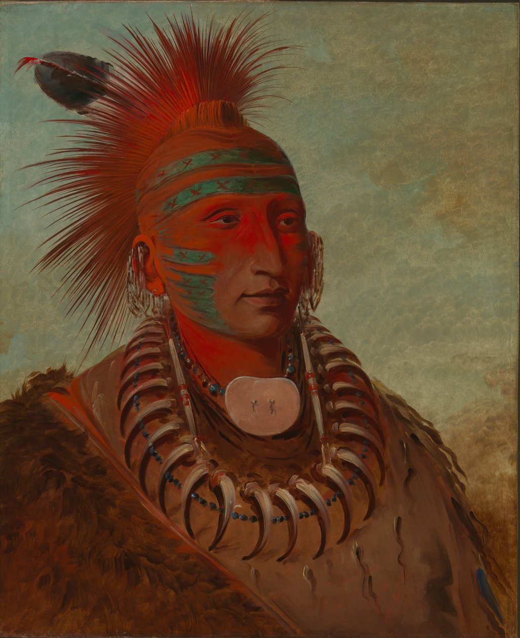 No-ho-mun-ya, İlgi Vermeyen, 1844. by George Catlin
