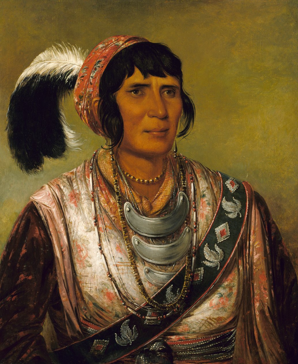 Os-ce-o-lá, Kara İçecek, Büyük Ayrımın Savaşçısı, 1838. by George Catlin