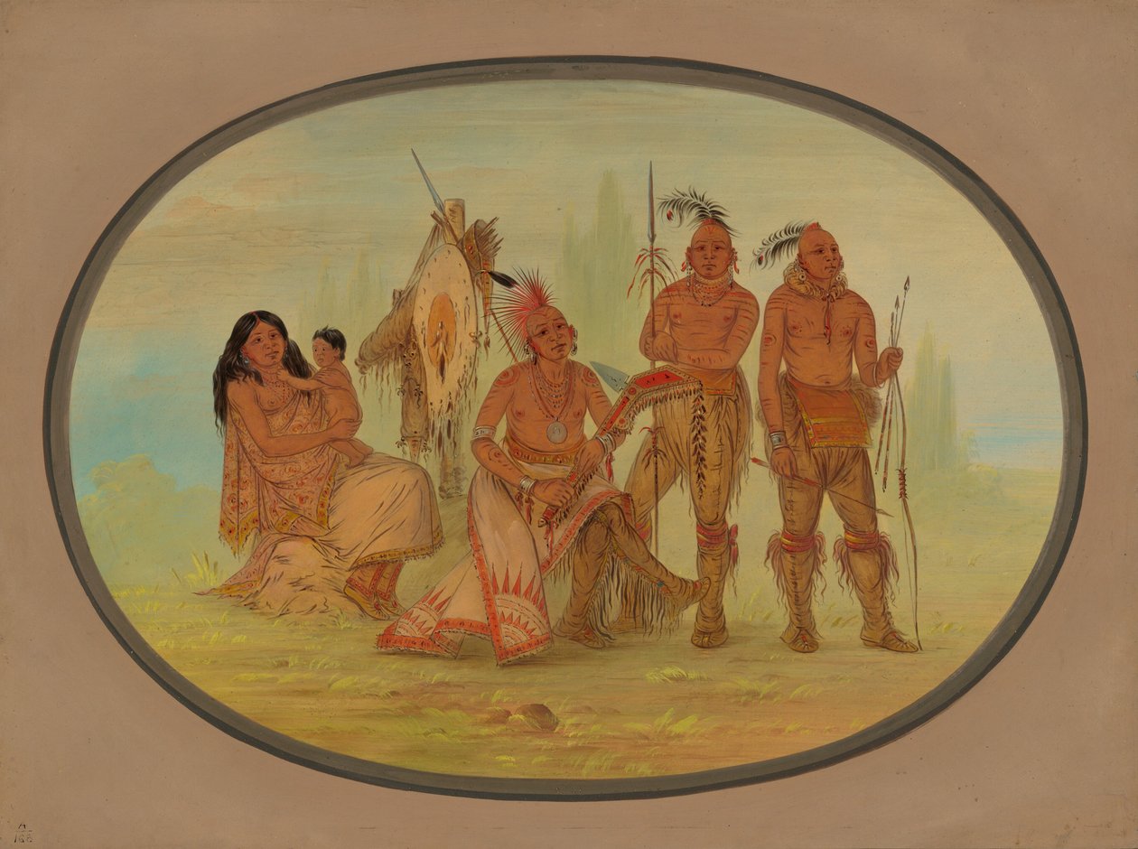 Osage Kızılderilileri, 18611869. by George Catlin