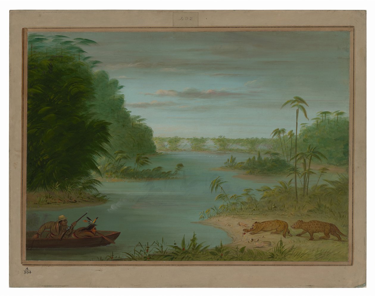 Palmiye Köprüsü ve Kaplan Vuruşu by George Catlin