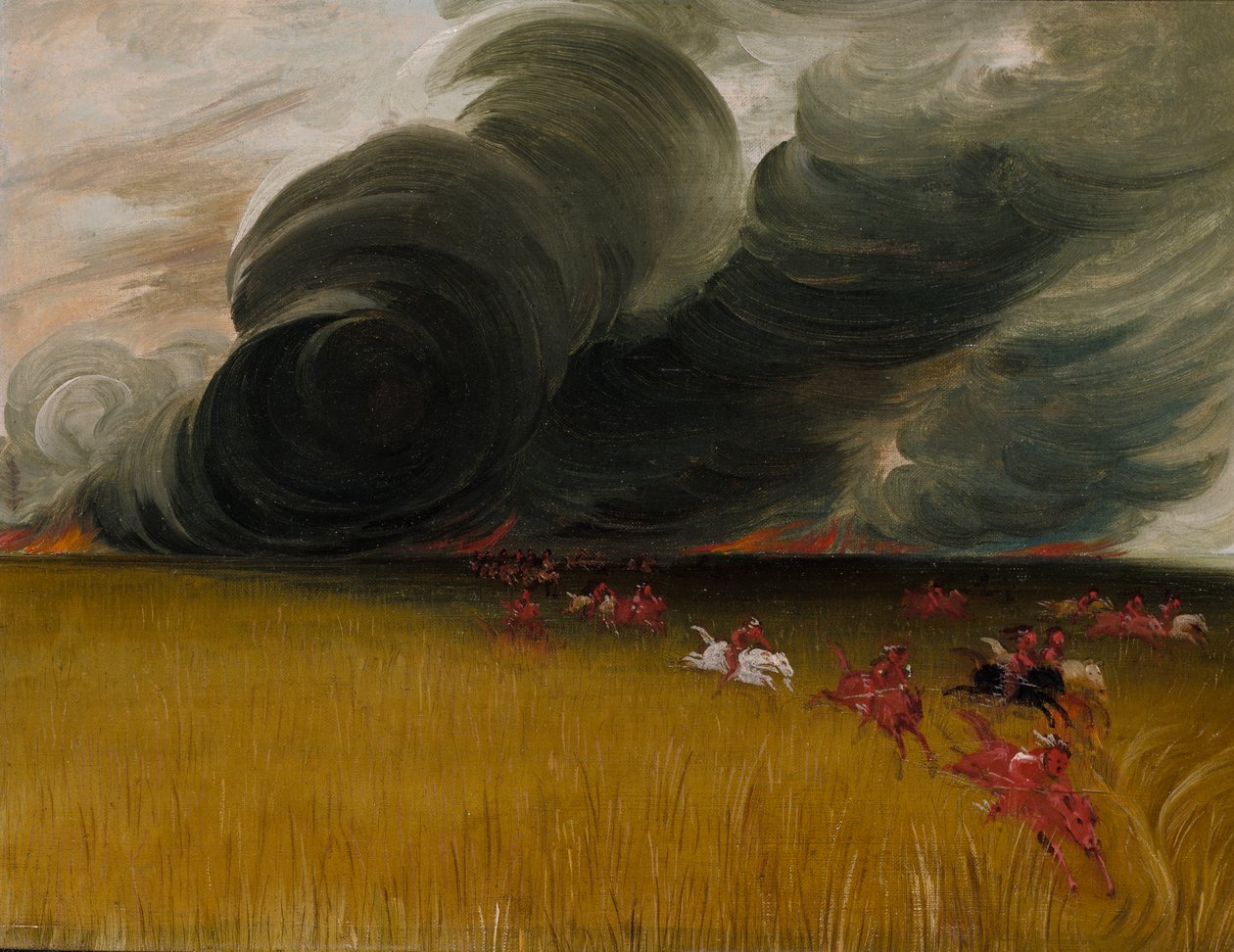 Yanan Çayırlar, 1832. by George Catlin