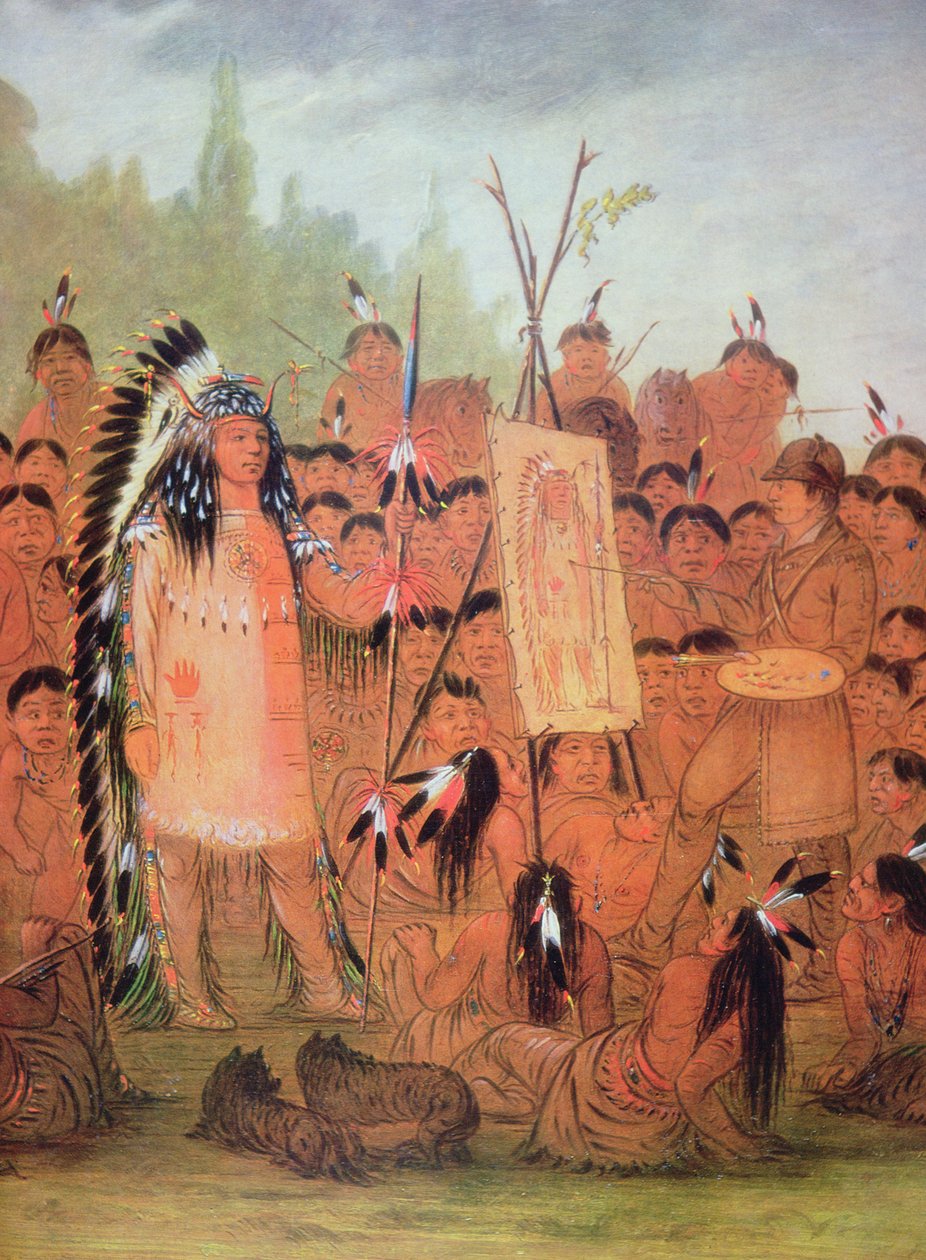 Otoportre, c.1835 (tuval üzerine yağlı boya) by George Catlin